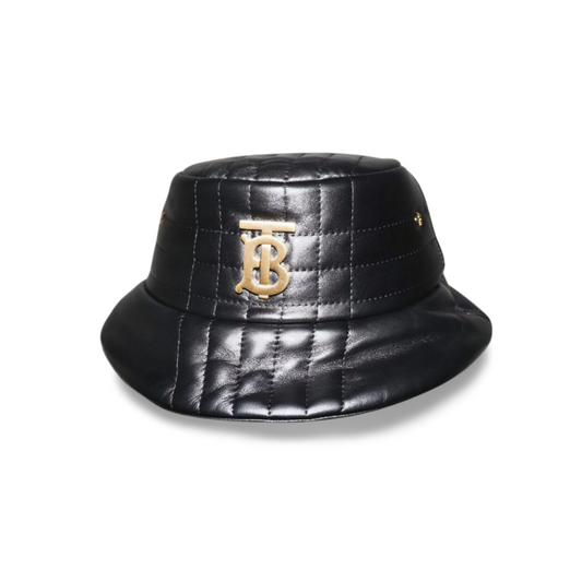 Leather Quilted Monogram Bucket Hat