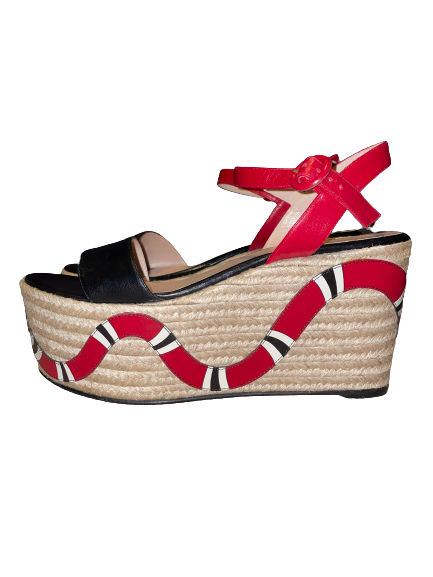 Malaga Kid Kingsnake Espadrille Platform Wedge